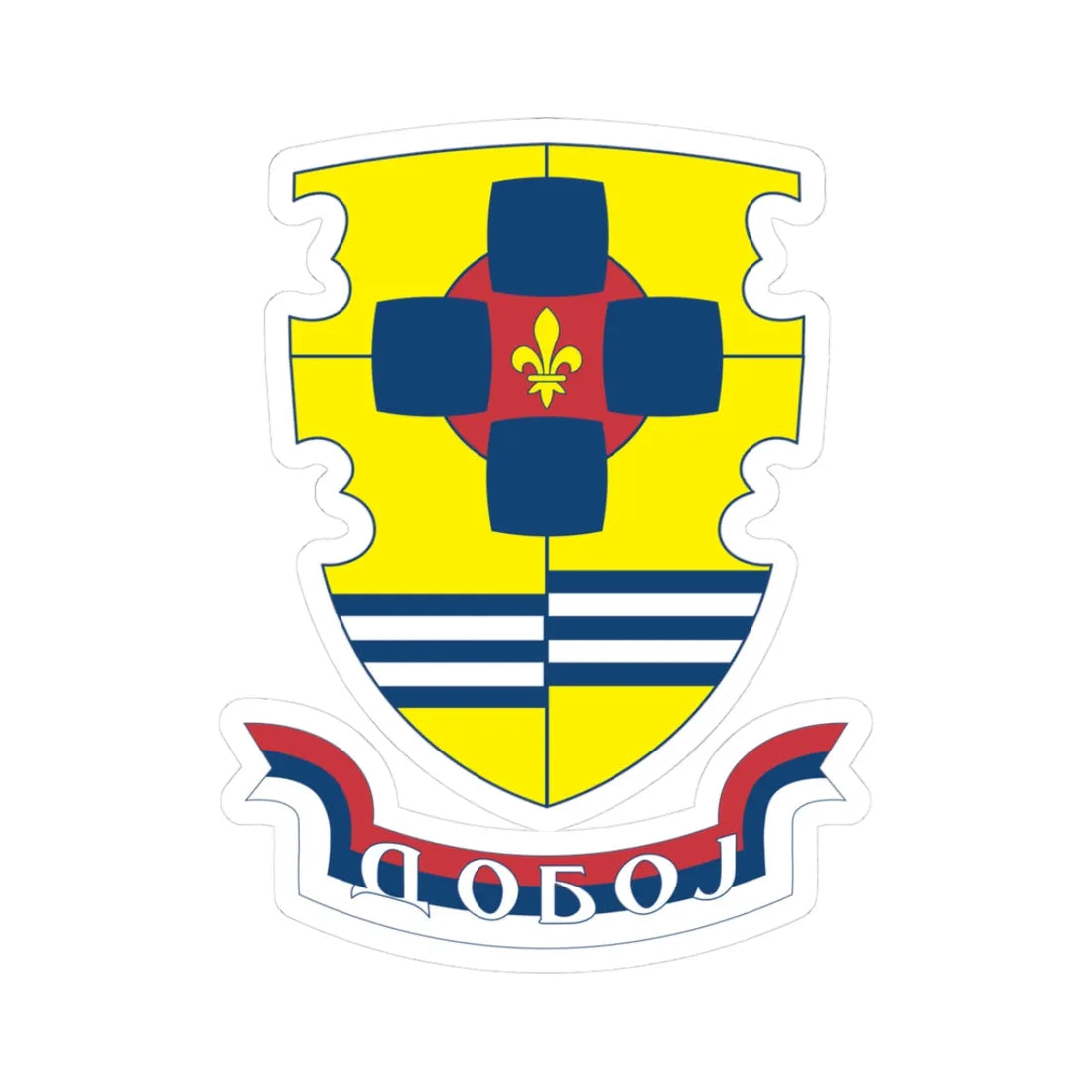 Grb Doboja (Bosnia and Herzegovina) (Coat of Arms) STICKER Vinyl Kiss-Cut Decal 3 Inch White - The Sticker Space