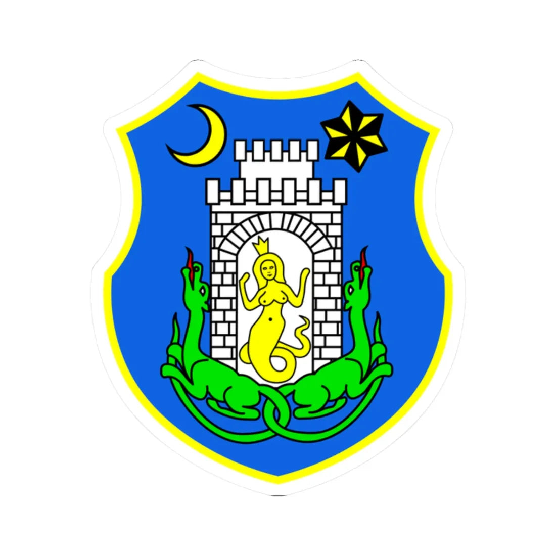 Grb Kamnika (Slovenia) (Coat of Arms) STICKER Vinyl Kiss-Cut Decal 2 Inch White - The Sticker Space