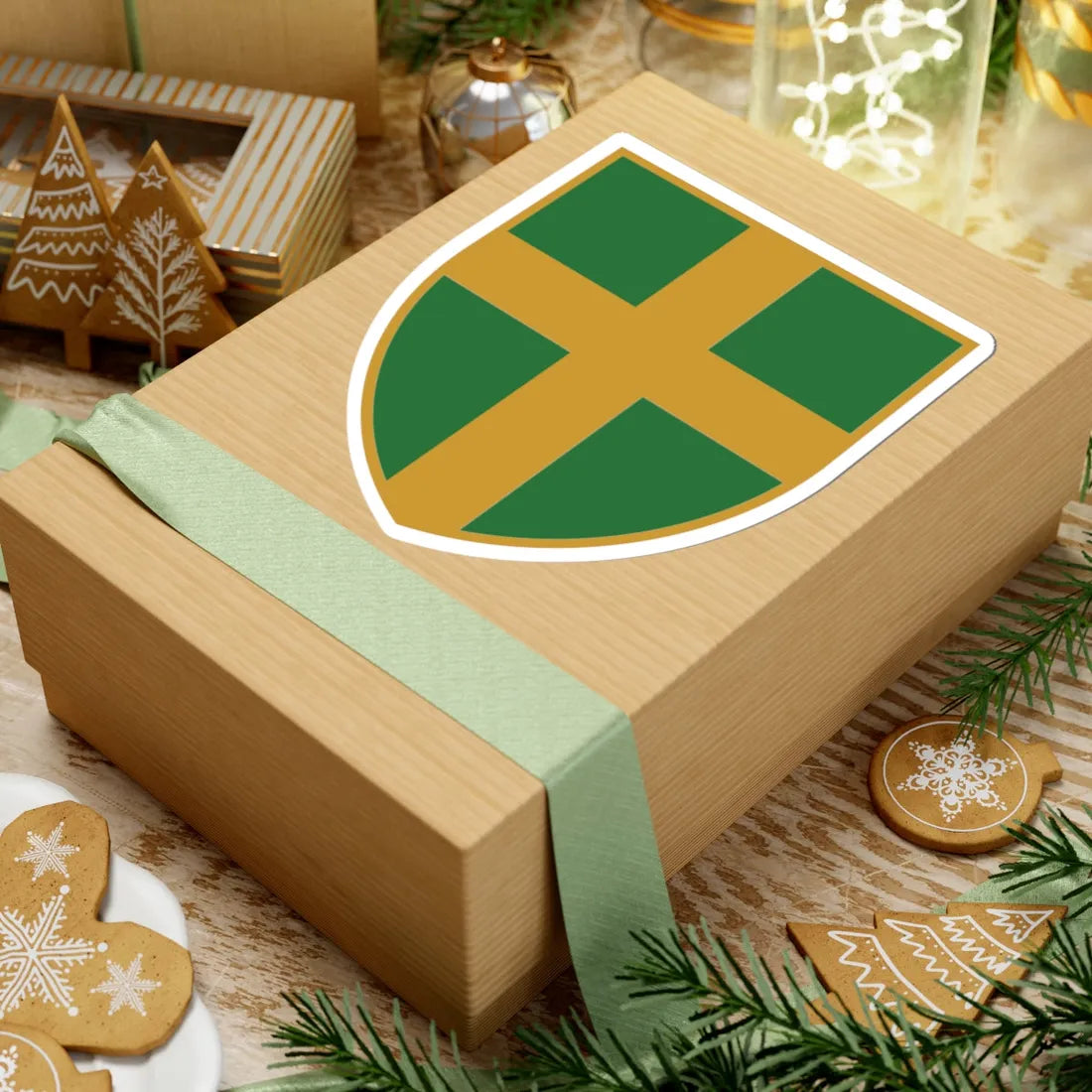 Grb Pule zelena i zlatna boja (Croatia) (Coat of Arms) STICKER Vinyl Kiss-Cut Decal - The Sticker Space