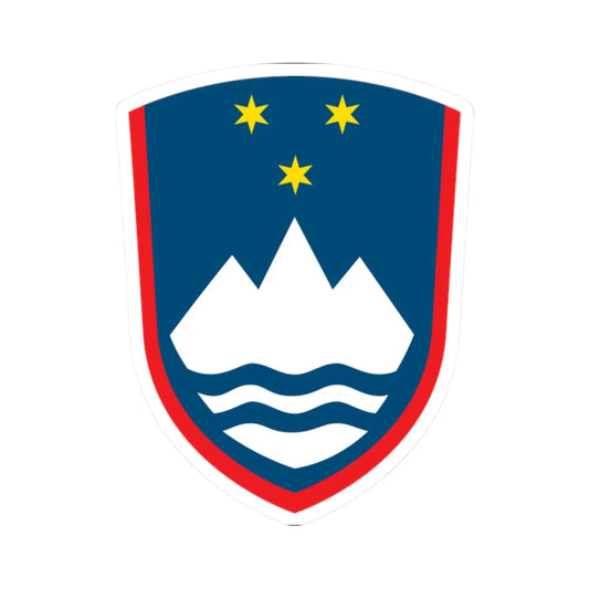 Grb Slovenije (Slovenia) (Coat of Arms) STICKER Vinyl Kiss-Cut Decal 2 Inch White - The Sticker Space