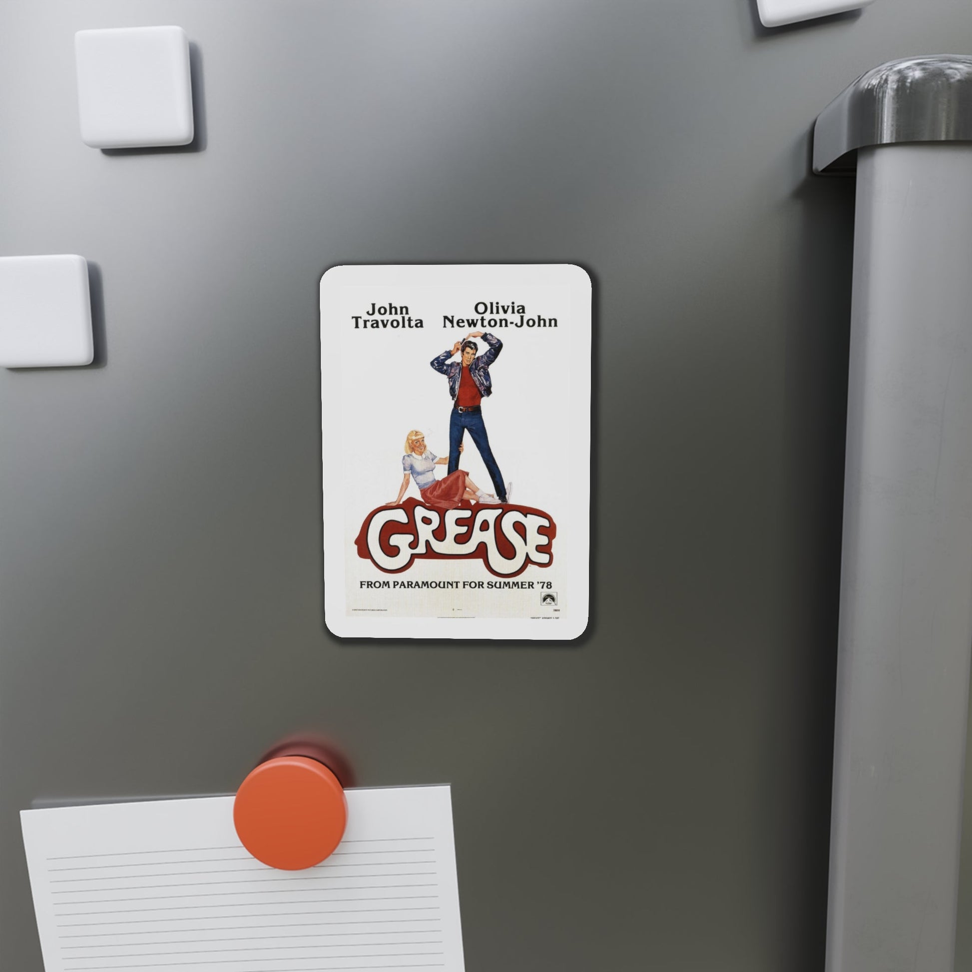 Grease 1978 Movie Poster Die-Cut Magnet-The Sticker Space