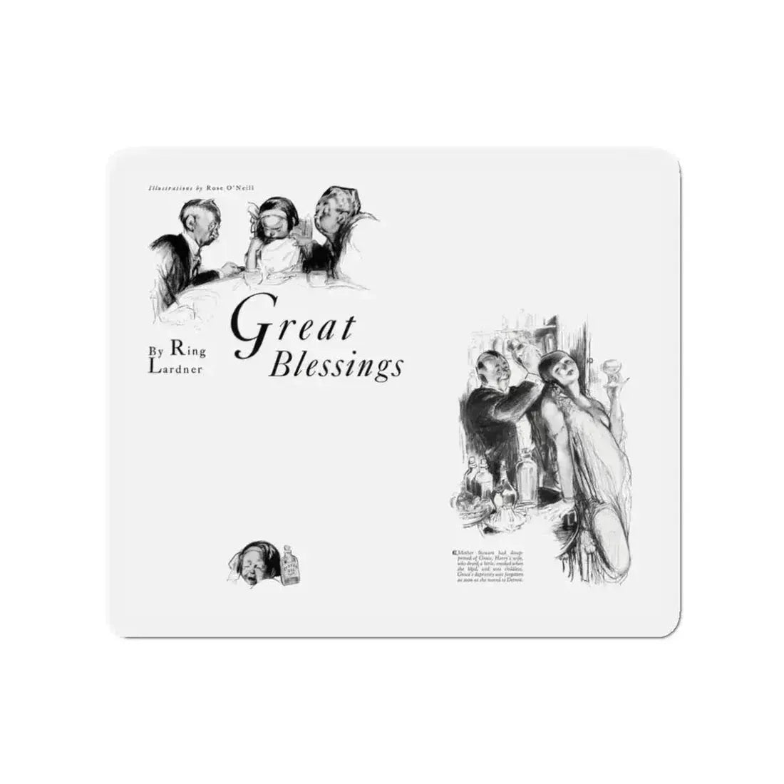 Great Blessings (1), Cosmopolitan, December 1929 (Magazine Illustration) Refrigerator Magnet - The Sticker Space