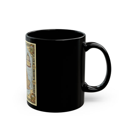 Great Britain - A Modern Pilgrim's Map (1937) (Map) Black Coffee Mug-The Sticker Space