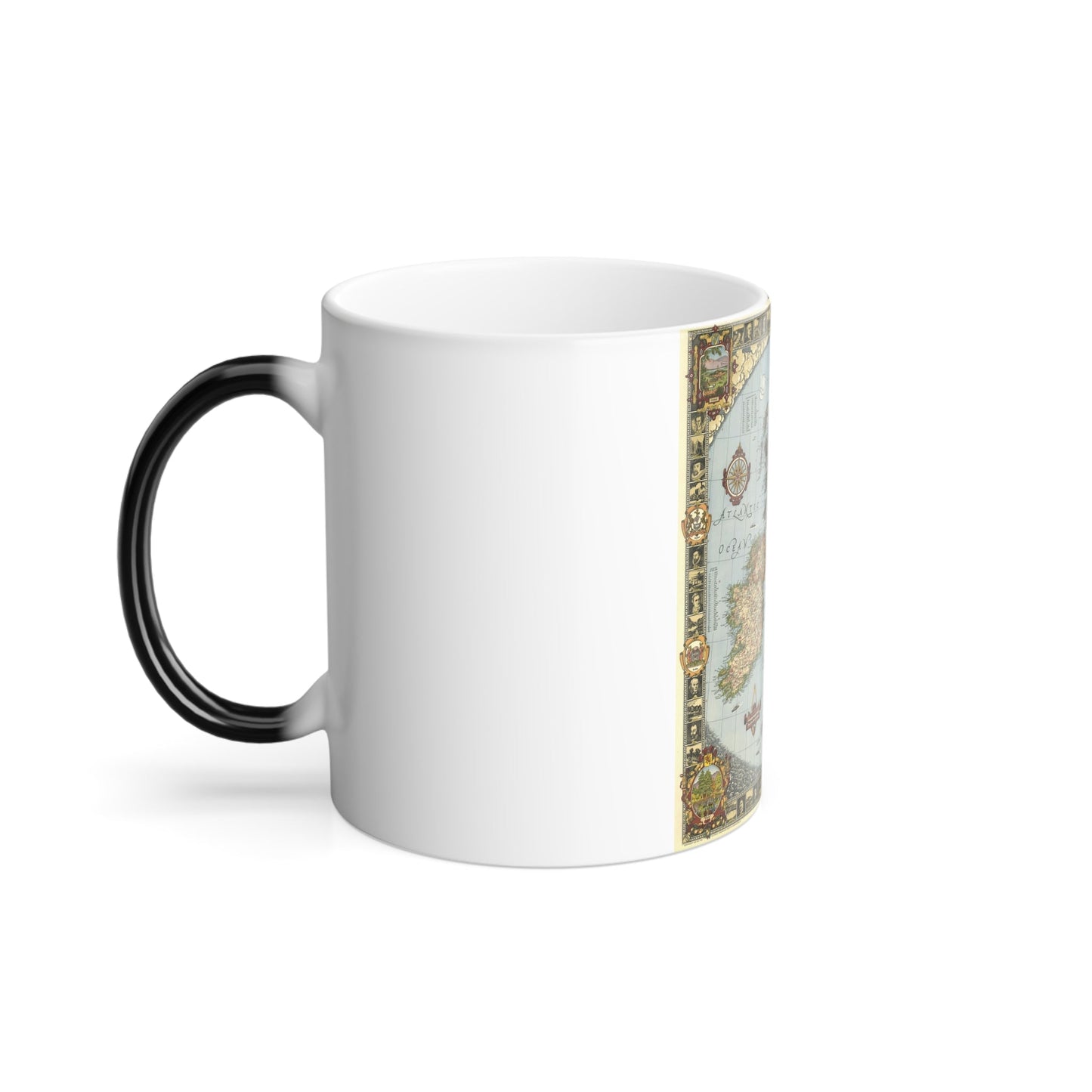 Great Britain - A Modern Pilgrim's Map (1937) (Map) Color Changing Mug 11oz-11oz-The Sticker Space