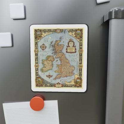 Great Britain - A Modern Pilgrim's Map (1937) (Map) Refrigerator Magnet-The Sticker Space