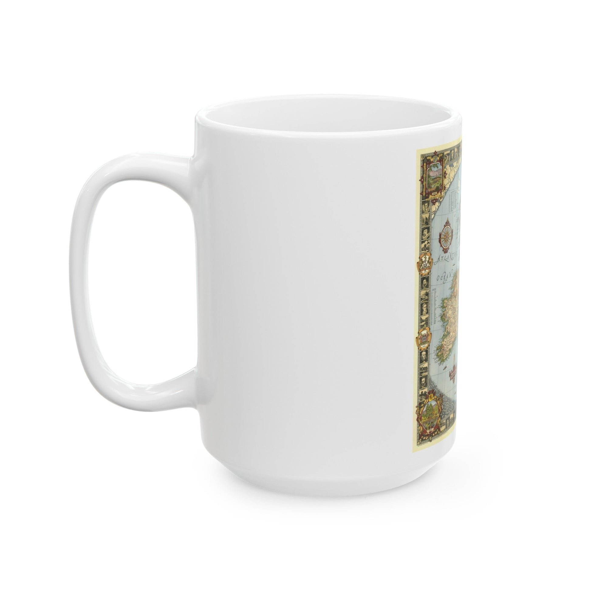 Great Britain - A Modern Pilgrim's Map (1937) (Map) White Coffee Mug-The Sticker Space