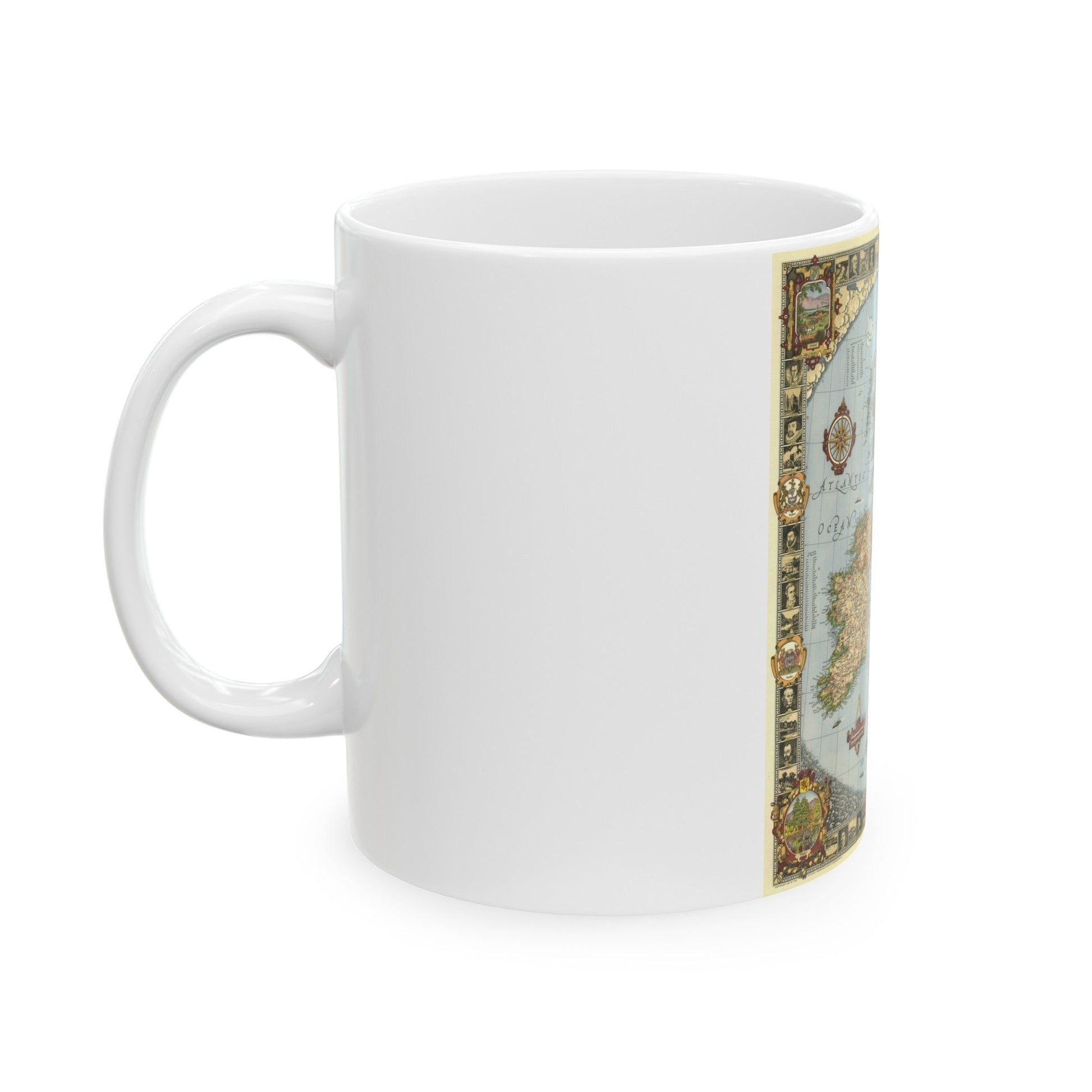 Great Britain - A Modern Pilgrim's Map (1937) (Map) White Coffee Mug-The Sticker Space