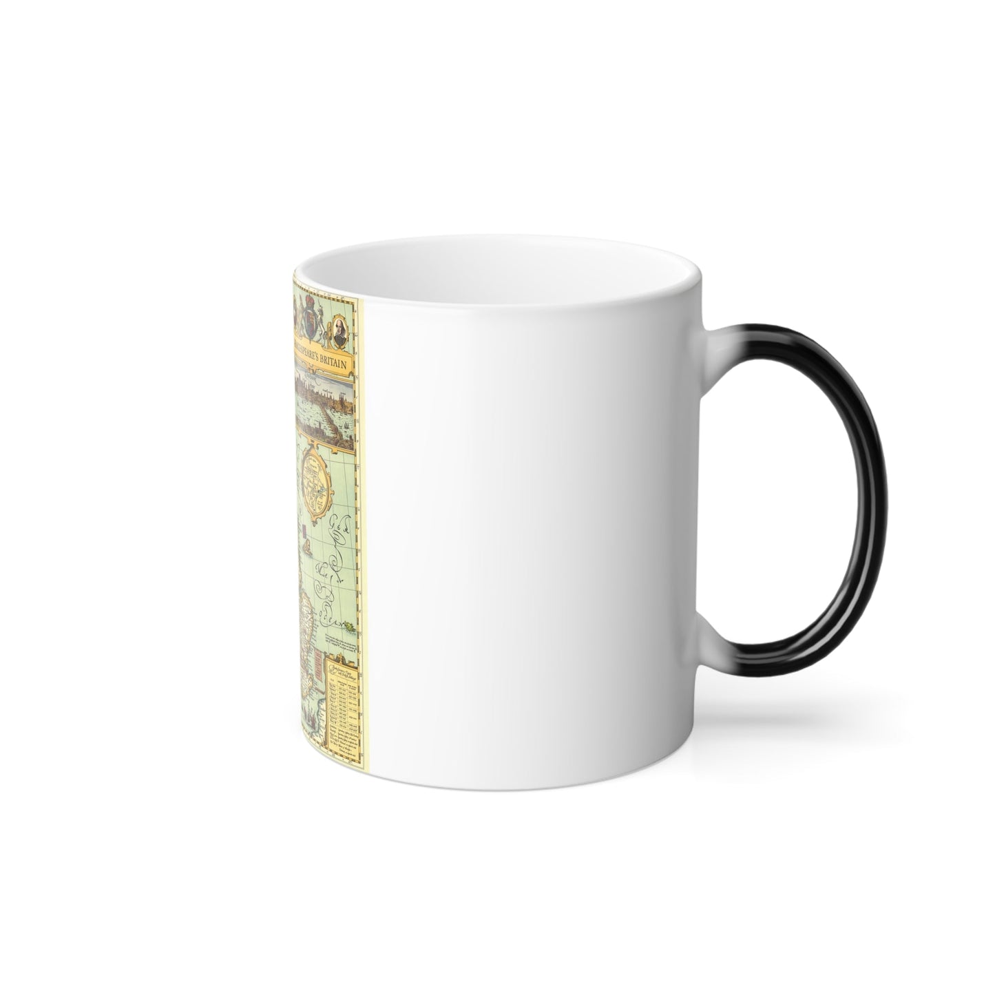 Great Britain - Shakespeare's (1964) (Map) Color Changing Mug 11oz-11oz-The Sticker Space