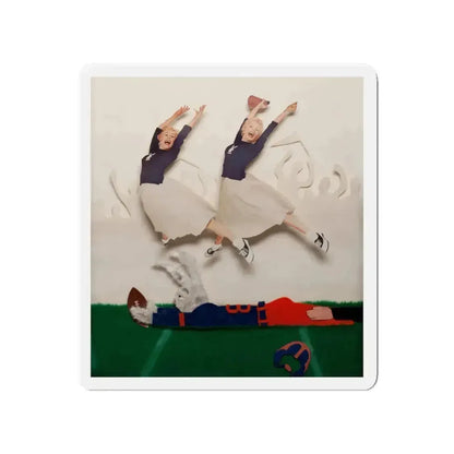 Great Catch!, Playboy magazine college edition cover, October 1956 (Magazine Illustration) Refrigerator Magnet 4 Inch Die-Cut - The Sticker Space