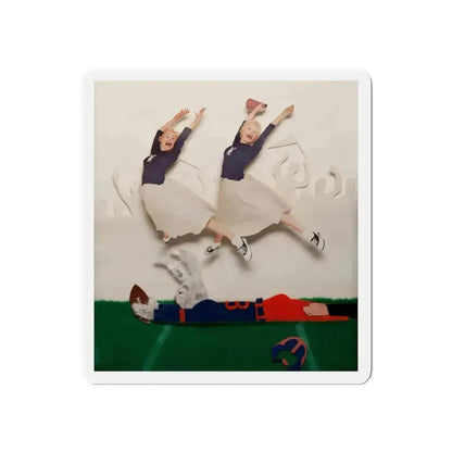 Great Catch!, Playboy magazine college edition cover, October 1956 (Magazine Illustration) Refrigerator Magnet 6 Inch Die-Cut - The Sticker Space