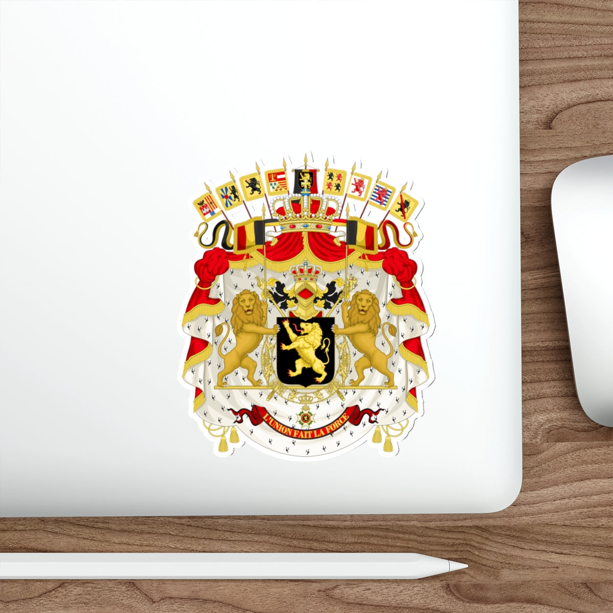 Great coat of arms of Belgium STICKER Vinyl Die-Cut Decal-The Sticker Space