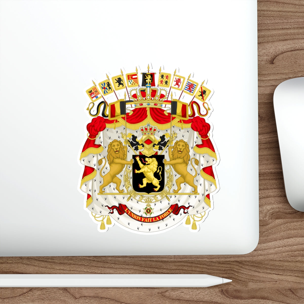 Great coat of arms of Belgium STICKER Vinyl Die-Cut Decal-The Sticker Space