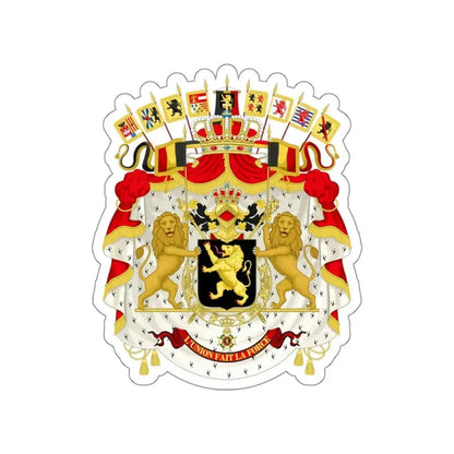 Great coat of arms of Belgium STICKER Vinyl Die-Cut Decal 3 Inch - The Sticker Space
