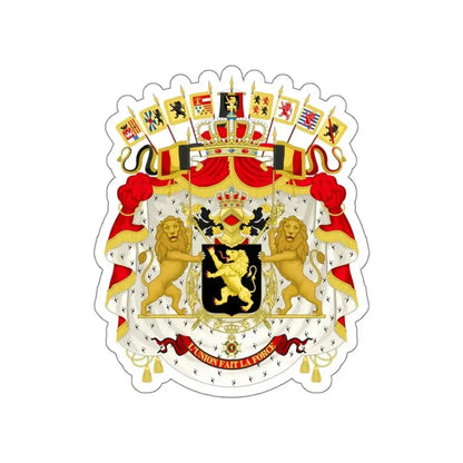 Great coat of arms of Belgium STICKER Vinyl Die-Cut Decal 4 Inch - The Sticker Space