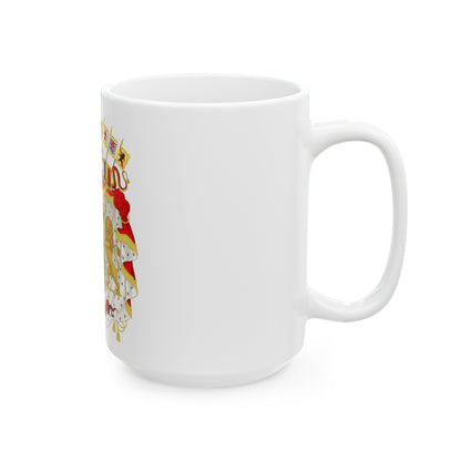 Great coat of arms of Belgium - White Coffee Mug-The Sticker Space