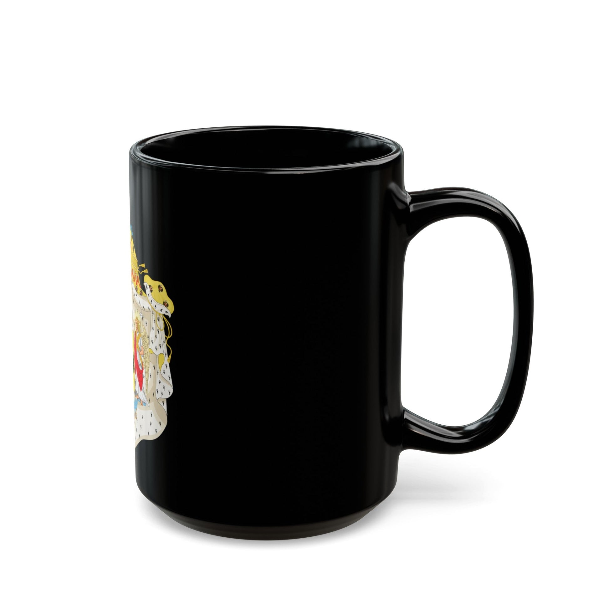 Great Coat of Arms of Congress Poland - Black Coffee Mug-The Sticker Space