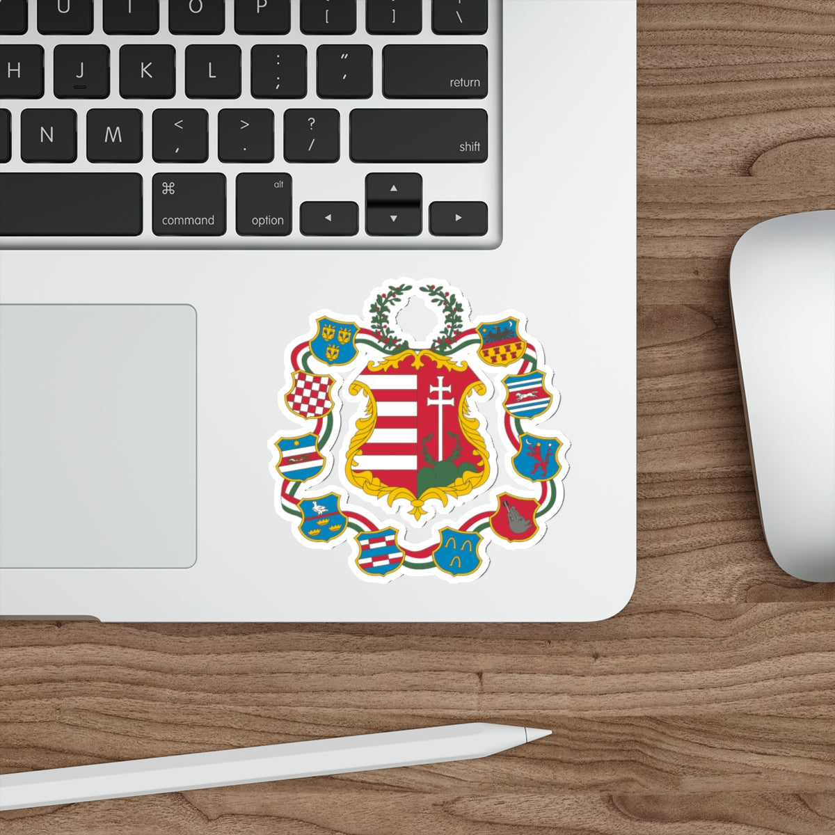 Great coat of arms of Hungary (1849) STICKER Vinyl Die-Cut Decal-The Sticker Space