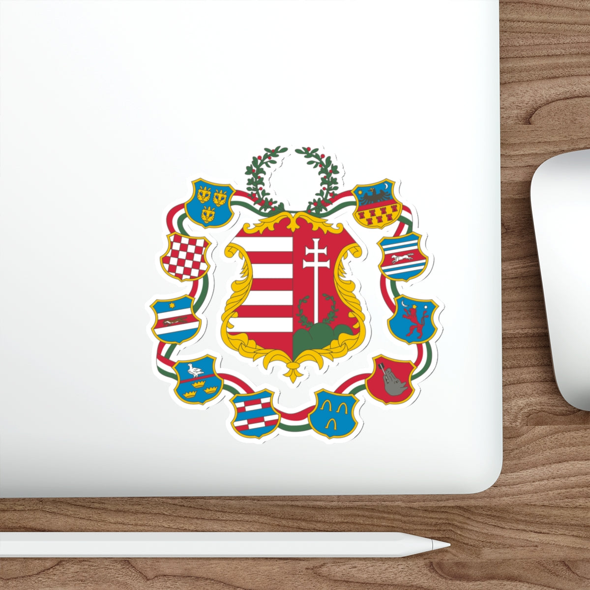 Great coat of arms of Hungary (1849) STICKER Vinyl Die-Cut Decal-The Sticker Space