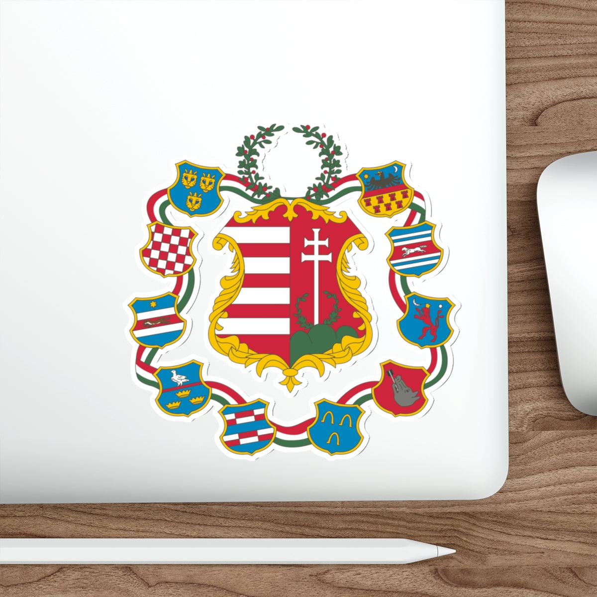 Great coat of arms of Hungary (1849) STICKER Vinyl Die-Cut Decal-The Sticker Space