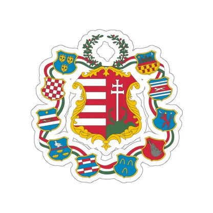 Great coat of arms of Hungary (1849) STICKER Vinyl Die-Cut Decal 3 Inch - The Sticker Space