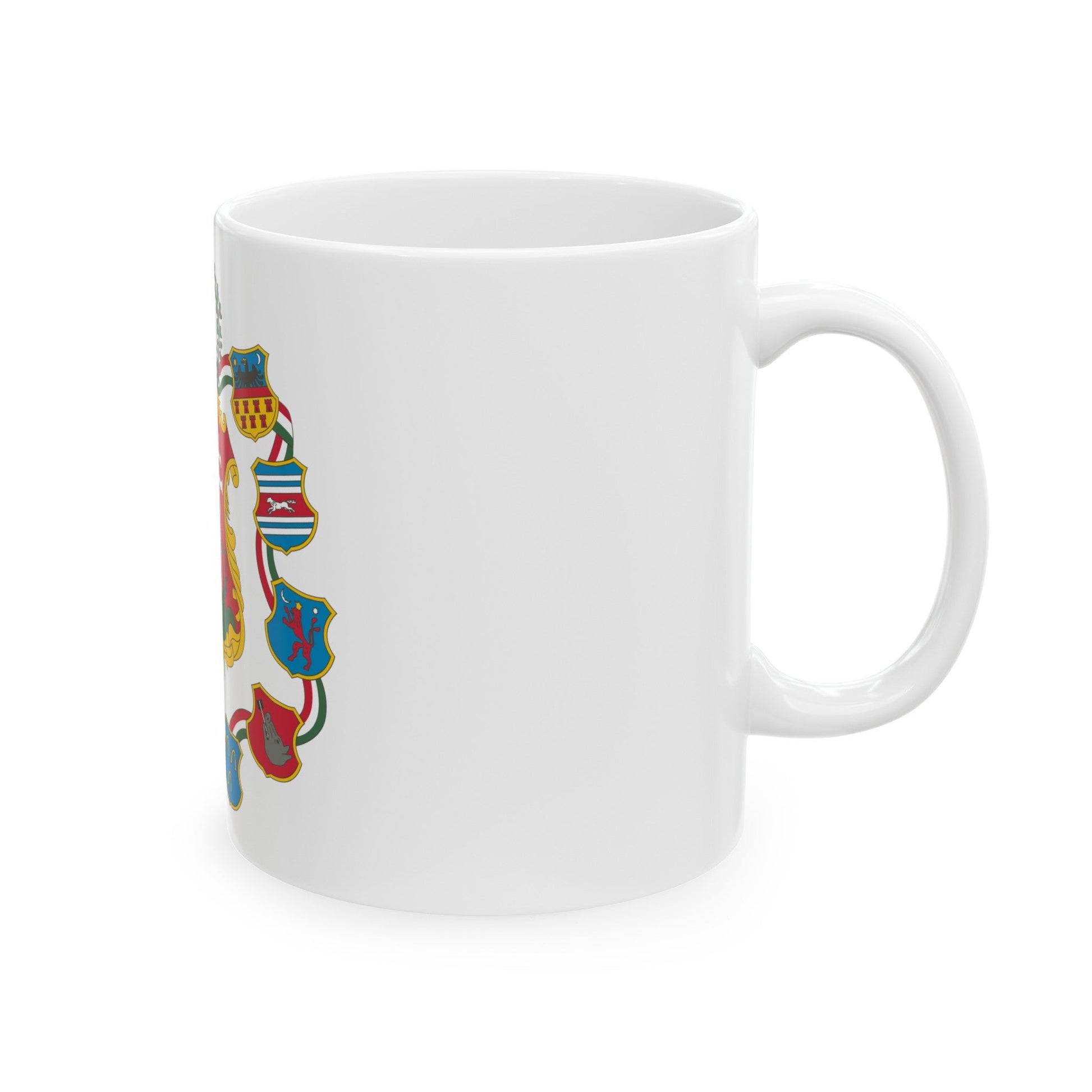 Great coat of arms of Hungary (1849) - White Coffee Mug-The Sticker Space