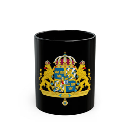 Great coat of arms of Sweden 2 - Black Coffee Mug-11oz-The Sticker Space