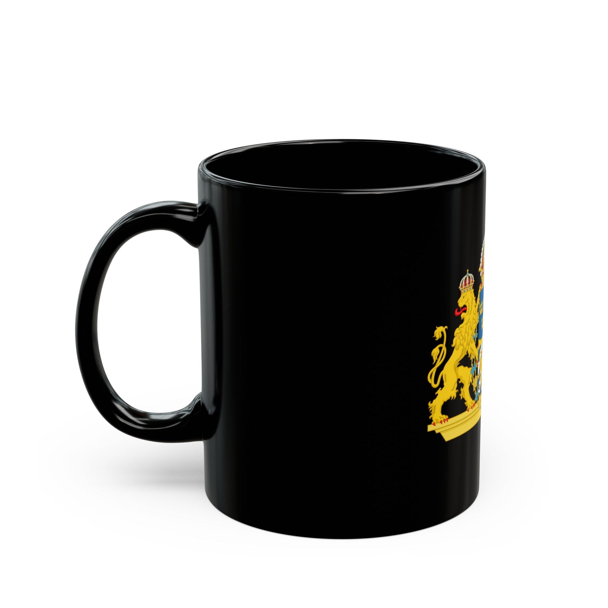 Great coat of arms of Sweden 2 - Black Coffee Mug-The Sticker Space