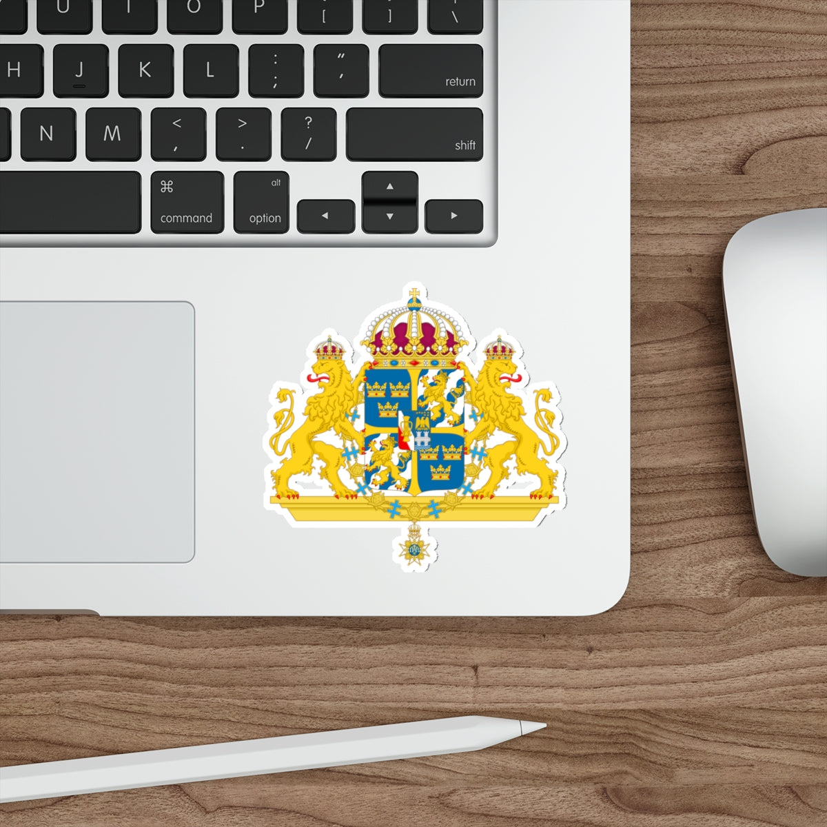 Great coat of arms of Sweden 2 STICKER Vinyl Die-Cut Decal-The Sticker Space