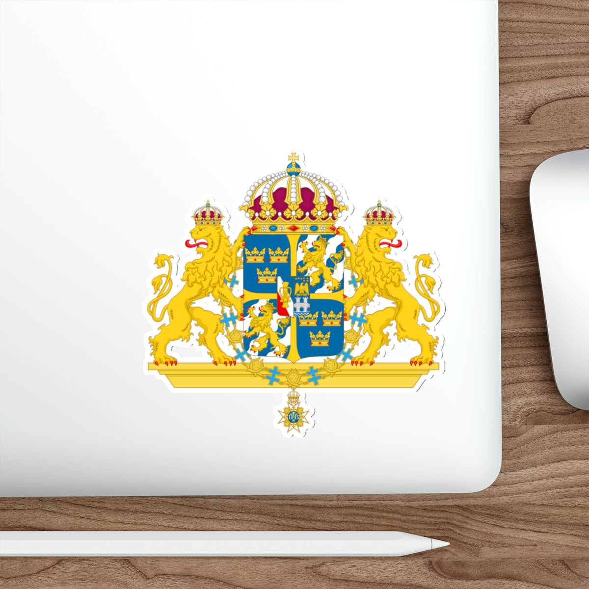 Great coat of arms of Sweden 2 STICKER Vinyl Die-Cut Decal-The Sticker Space