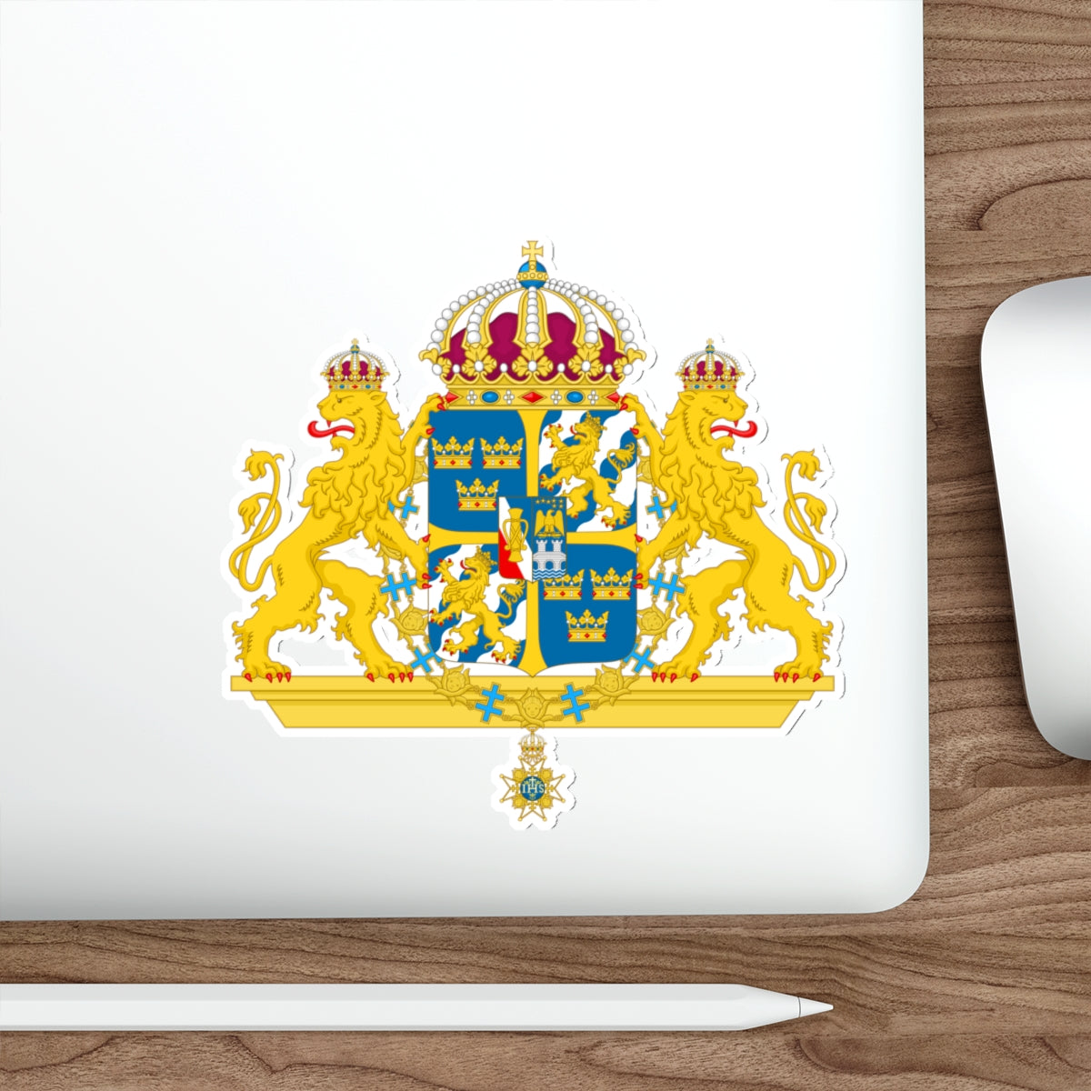 Great coat of arms of Sweden 2 STICKER Vinyl Die-Cut Decal-The Sticker Space