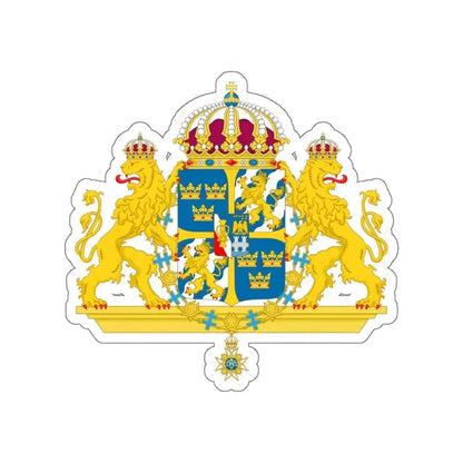 Great coat of arms of Sweden 2 STICKER Vinyl Die-Cut Decal 6 Inch - The Sticker Space