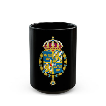 Great coat of arms of Sweden 3 - Black Coffee Mug-15oz-The Sticker Space