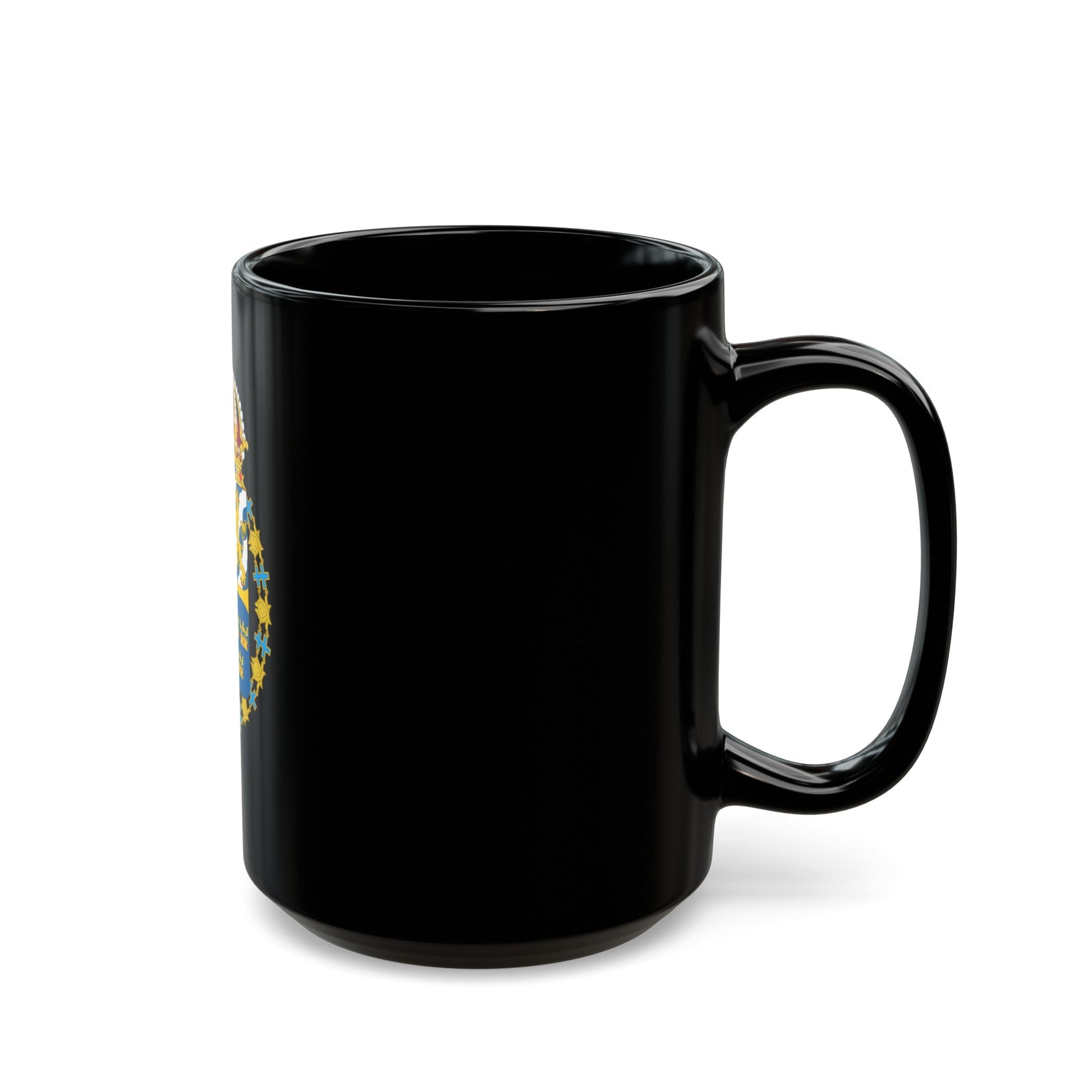 Great coat of arms of Sweden 3 - Black Coffee Mug-The Sticker Space