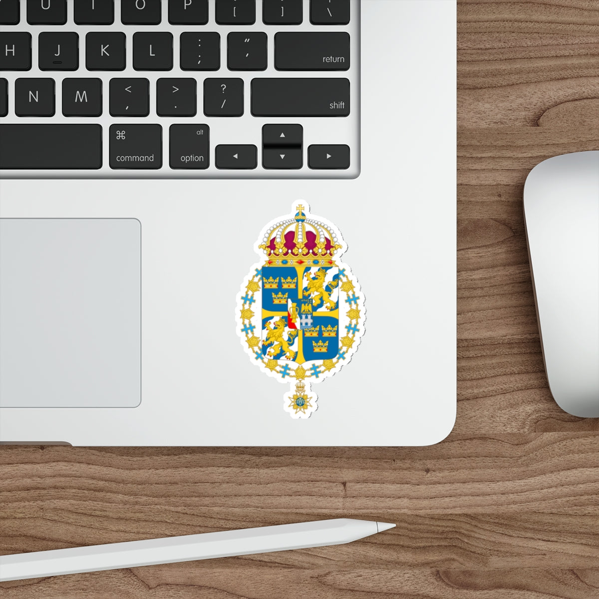 Great coat of arms of Sweden 3 STICKER Vinyl Die-Cut Decal-The Sticker Space