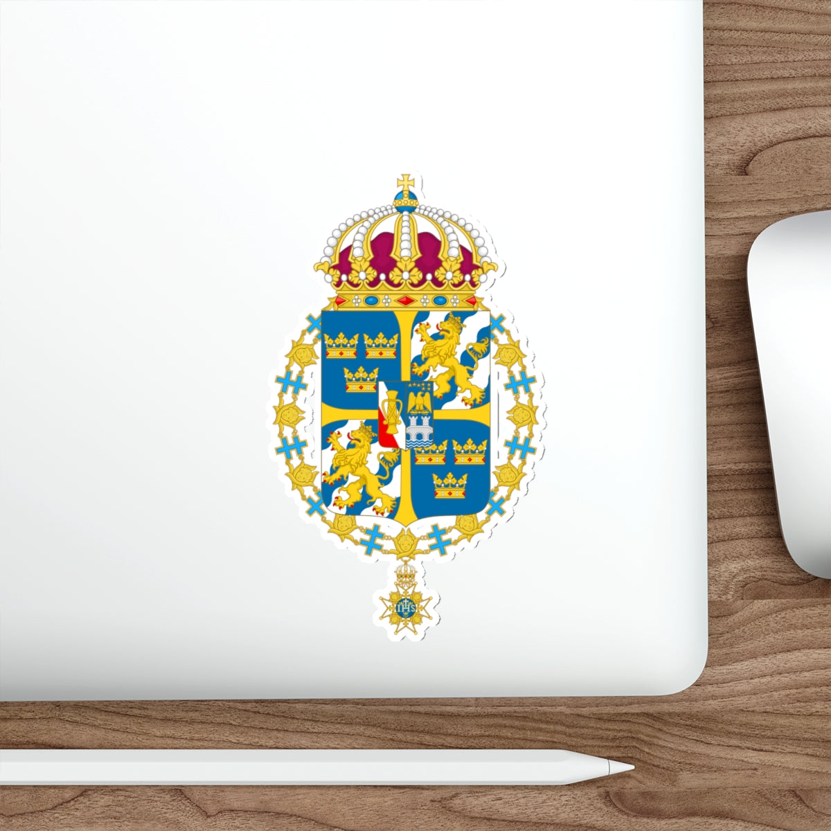 Great coat of arms of Sweden 3 STICKER Vinyl Die-Cut Decal-The Sticker Space