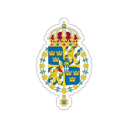 Great coat of arms of Sweden 3 STICKER Vinyl Die-Cut Decal 4 Inch - The Sticker Space