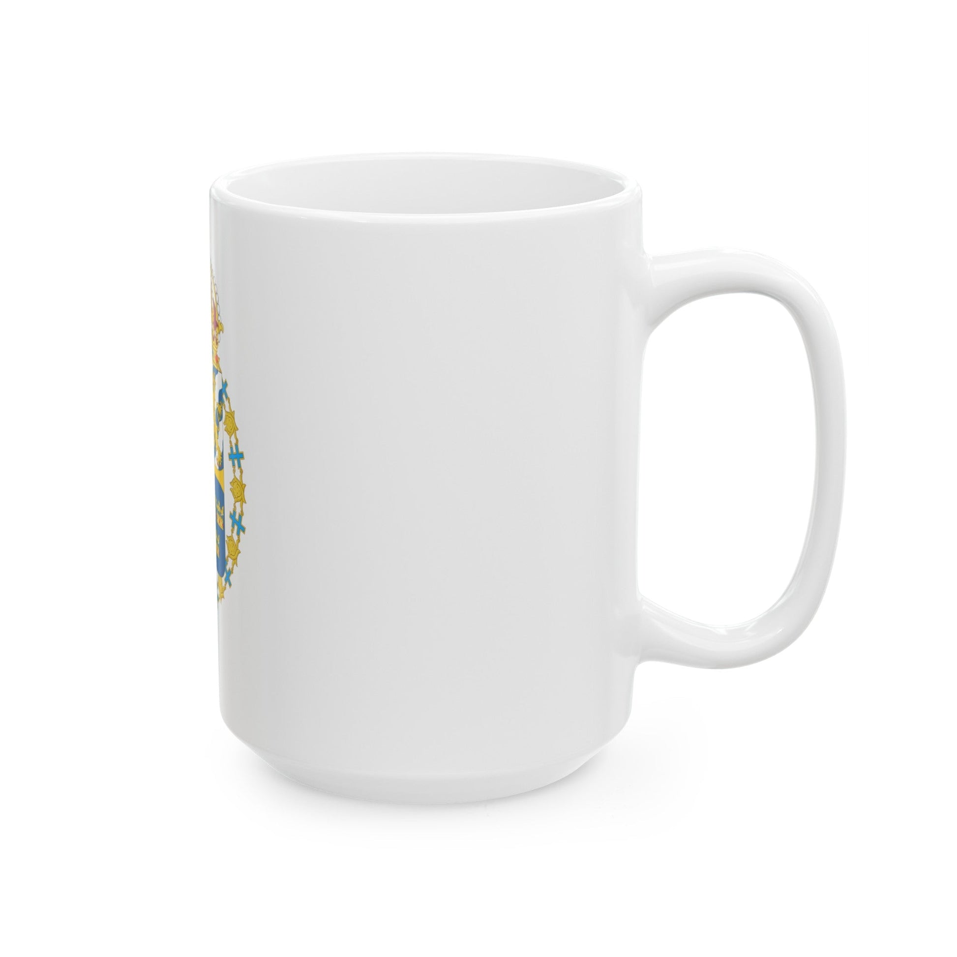 Great coat of arms of Sweden 3 - White Coffee Mug-The Sticker Space