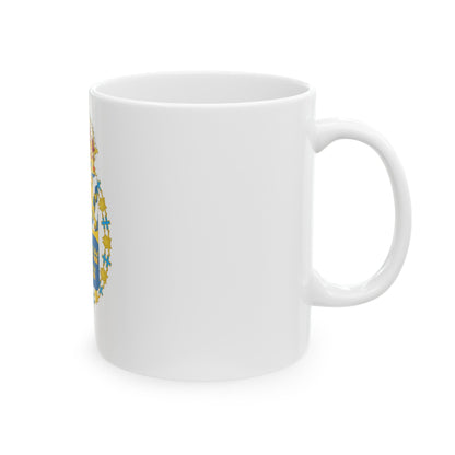 Great coat of arms of Sweden 3 - White Coffee Mug-The Sticker Space