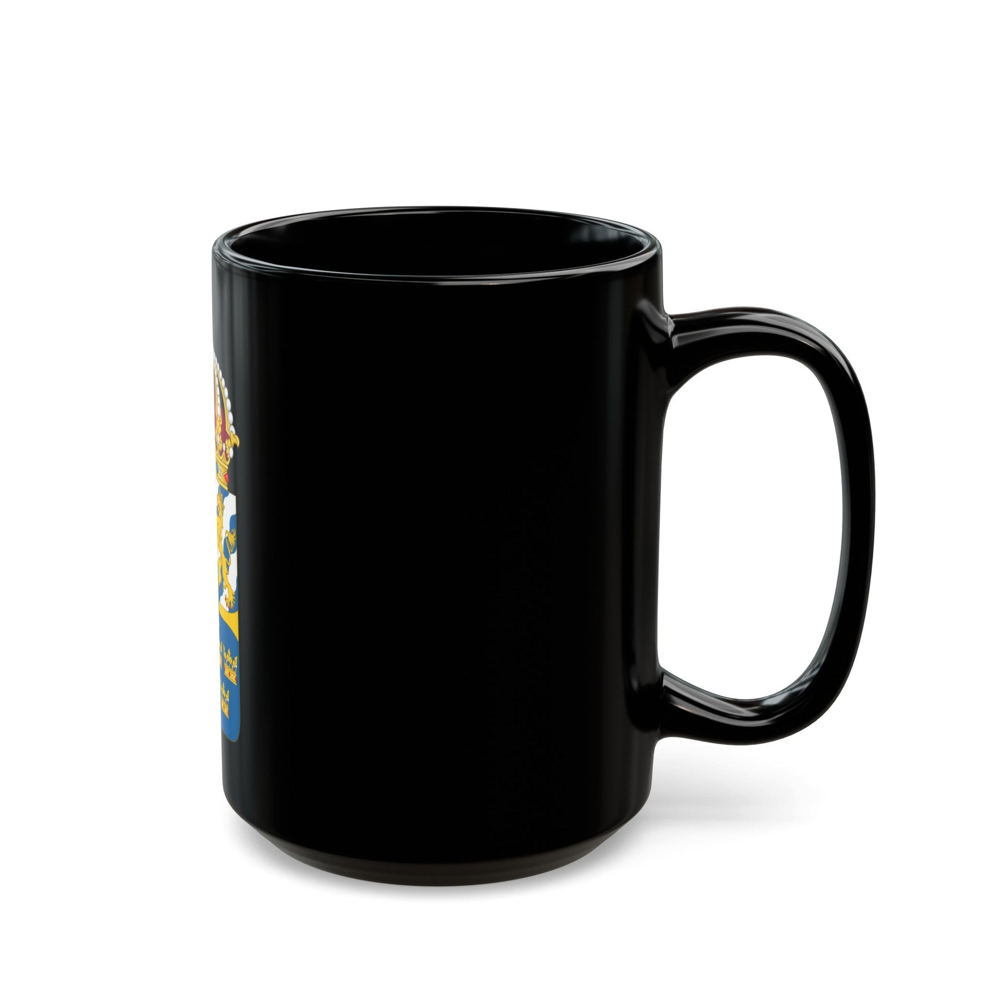 Great coat of arms of Sweden 4 - Black Coffee Mug-The Sticker Space