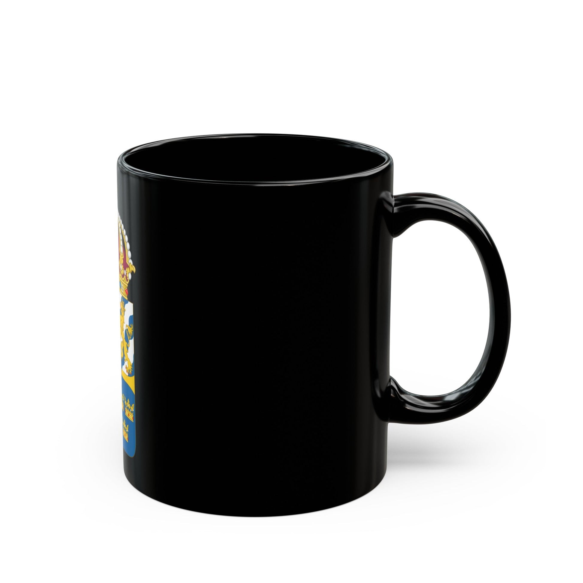 Great coat of arms of Sweden 4 - Black Coffee Mug-The Sticker Space