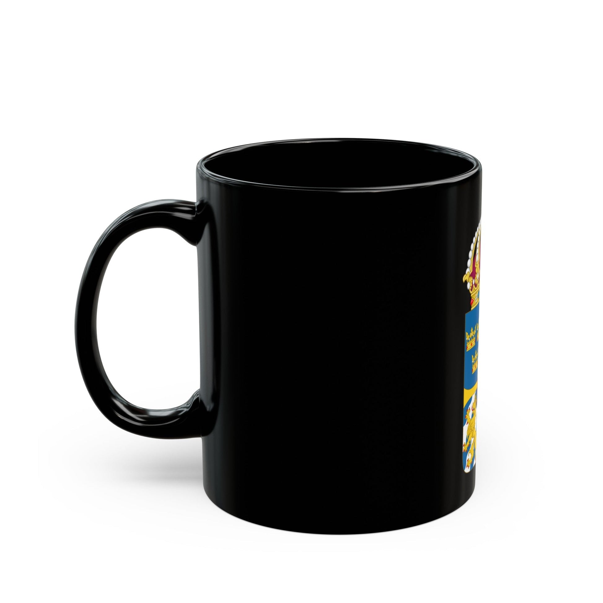 Great coat of arms of Sweden 4 - Black Coffee Mug-The Sticker Space