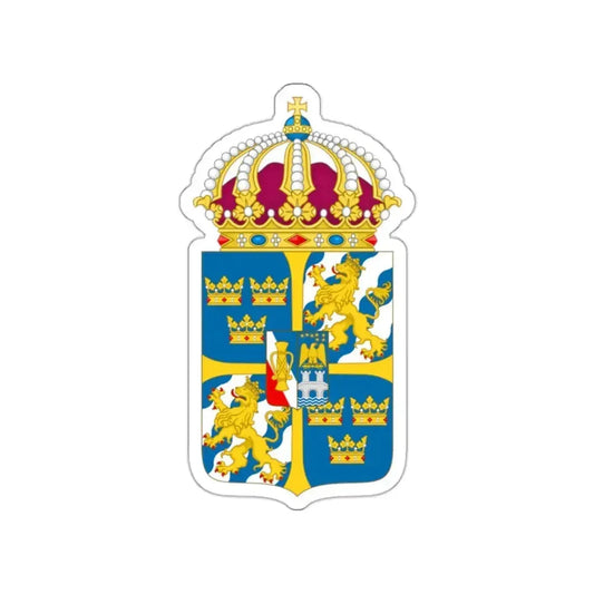 Great coat of arms of Sweden 4 STICKER Vinyl Die-Cut Decal 2 Inch - The Sticker Space
