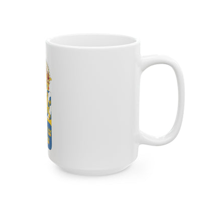 Great coat of arms of Sweden 4 - White Coffee Mug-The Sticker Space