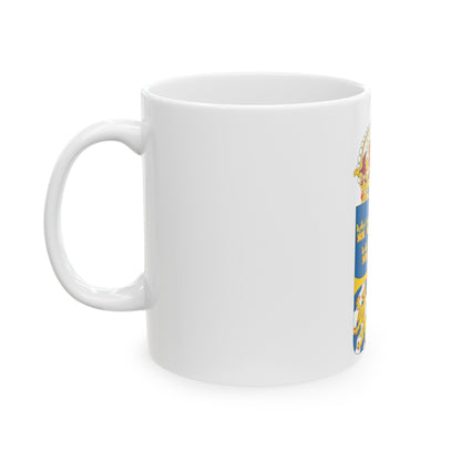 Great coat of arms of Sweden 4 - White Coffee Mug-The Sticker Space