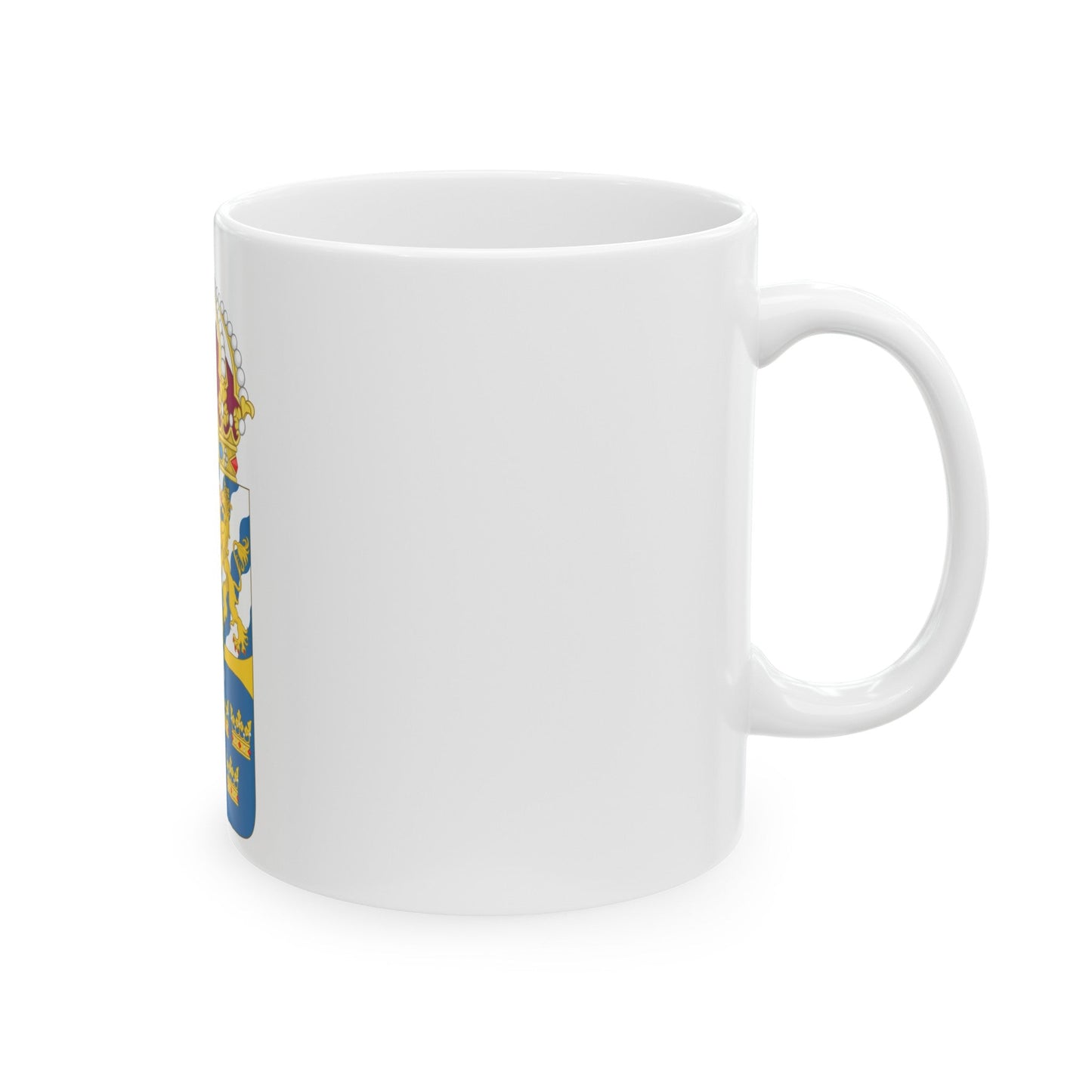 Great coat of arms of Sweden 4 - White Coffee Mug-The Sticker Space