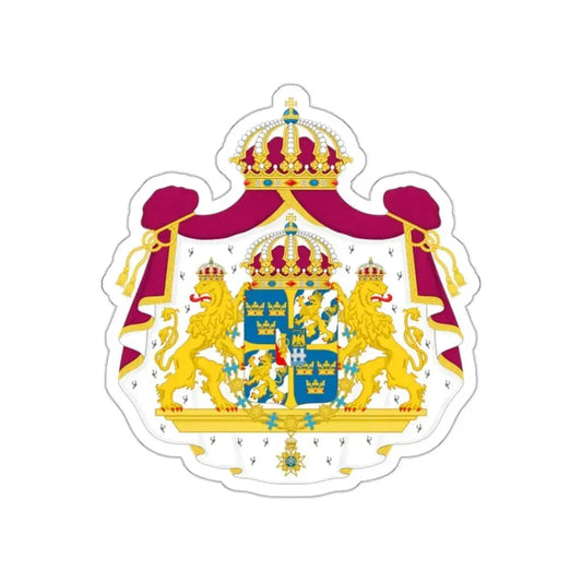 Great coat of arms of Sweden STICKER Vinyl Die-Cut Decal 2 Inch - The Sticker Space
