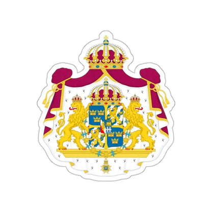 Great coat of arms of Sweden STICKER Vinyl Die-Cut Decal - The Sticker Space