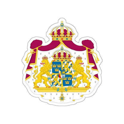Great coat of arms of Sweden STICKER Vinyl Die-Cut Decal - The Sticker Space