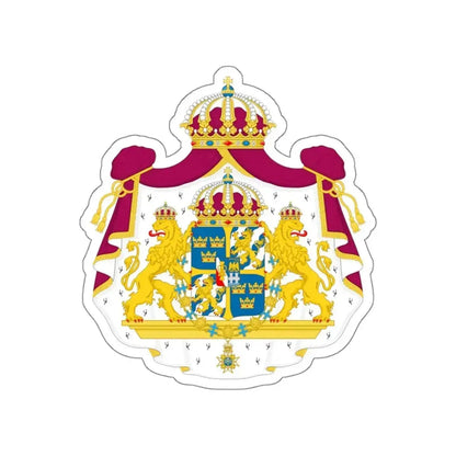 Great coat of arms of Sweden STICKER Vinyl Die-Cut Decal - The Sticker Space