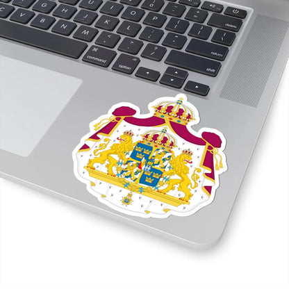 Great coat of arms of Sweden - STICKER Vinyl Kiss-Cut Decal - The Sticker Space